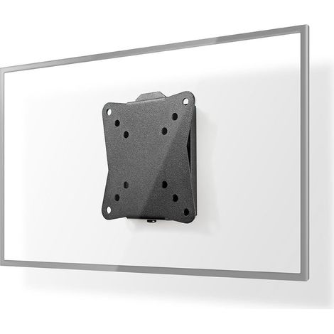 Supporto a parete per tv fisso 13 27 peso massimo dello schermo supportato 30 kg distanza minima dalla parete 20 mm acciaio nero