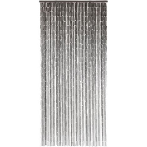 Vorhang Taupe aus Bambusröhrchen, 90x200 cm