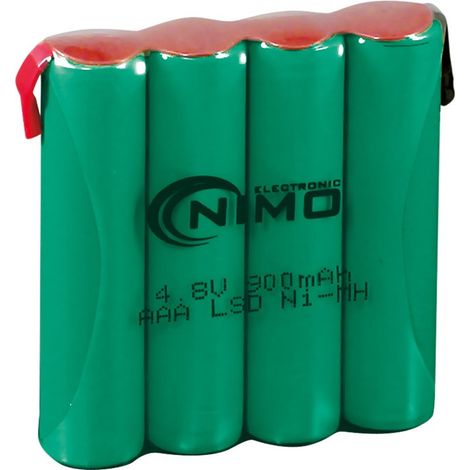 Pacco batteria 4,8V/900mA NiMh AAAx4