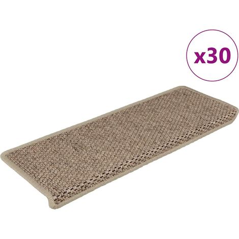 Stufenmatten Selbstklebend Sisal-Optik 30Stk. 65x21x4cm Sand vidaXL
