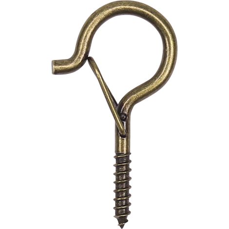 Ganchos roscados aptos para guirnaldas de luces exteriores, tiendas de campaña, columpios y ganchos Q. (20 tornillos por paquete, más 1 llave Allen, color marrón) (1/5)