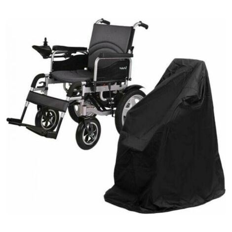 Housse de protection pour fauteuil roulant électrique, imperméable, résistante aux UV, 100 x 75 x 100 cm, noire (1/5)