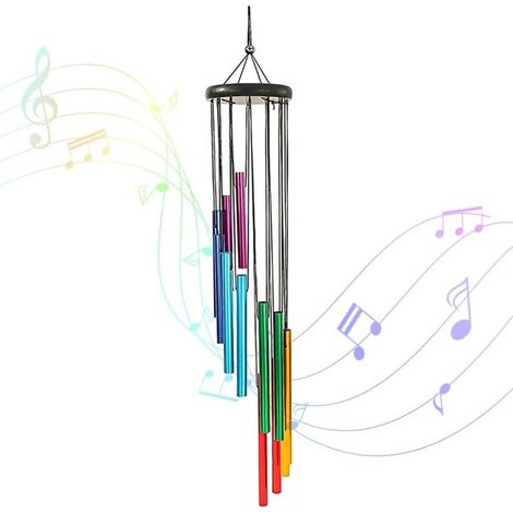 Bardusch - Carillon à Vent de Jardin, 12 Tube Aluminium Carillon a Vent, Carillon d'extérieur en Aluminium,Carillon à Vent Décoratif,Tubes Carillons Vent Eoliens Suspendu,Pour Maison, Jardin, Véranda (1/4)