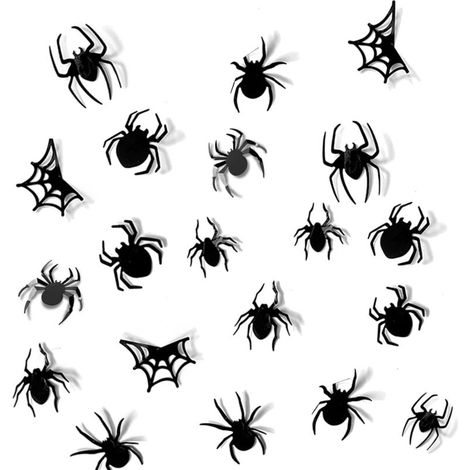 Set mit 27 dekorativen Spinnenaufklebern für Halloween, 3D-Spinne, 9 Größen, Halloween-Wanddekoration (1/5)
