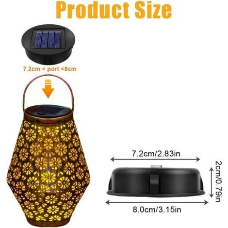 Lampes Solaires de Rechange, Panneau Solaire Lanterne Couvercle de Rechange, 4PC Lampe Solaire de Rechange pour Lantern 8cm,Remp (1/5)