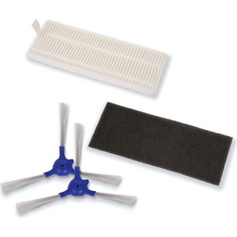 Rowenta ZR720002 Brosse latrale + Filtre Allergy Care, Compatibles avec Les aspirateurs Robot Explorer Srie 20 et 40 et Smart Force Essential, Mousse, Noir (1/5)