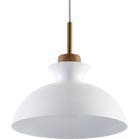 Parrot Uncle Metall Pendelleuchte 28 cm Weiß Modern Hängelampe E27 höhenverstellbar Wohnzimmer Esszimmer Küche ohne Leuchtmittel (1/5)