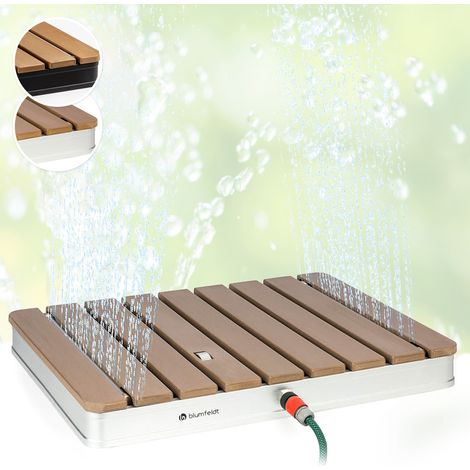 Blumfeldt – Douche extérieure portable 4M – Aluminium résistant aux UV – Jet réglable – Installation rapide sur tuyau d'arrosage (1/9)