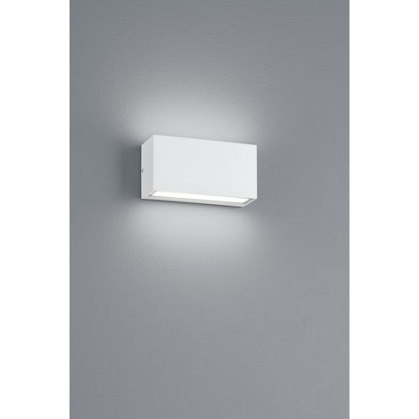 Trent Led Rechteckige Wandleuchte IP65 Weiße Doppellicht-Trio-Beleuchtung