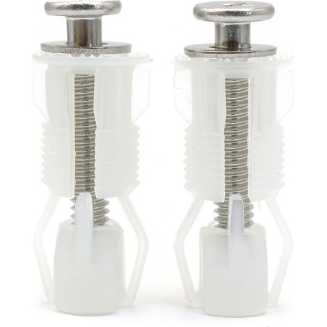 Kit de fixation pour abattant WC, 2 pièces, vis en acier inoxydable, écrous d'expansion, boulons de fixation pour abattant WC, accessoires et pièces de rechange. (1/5)