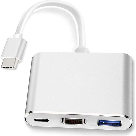 Adaptateur USB-C vers HDMI (prend en charge 4K/30 Hz) - Câble convertisseur 3 en 1 de type C - Pour MacBook Pro 2017/2018, MacBook, Mac Pro, iMac, Chromebook, et autres appareils USB 3.0 Type-C (1/4)