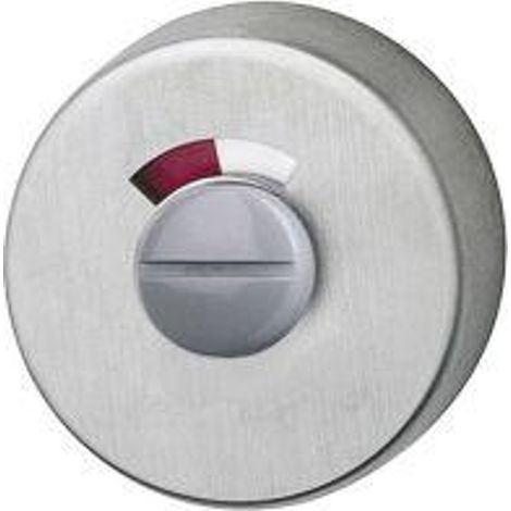 HOPPE ZT-Schlüsselrosette E42KVS rund WC Schauscheibe/Schlitzkopf edelstahl matt (1/4)