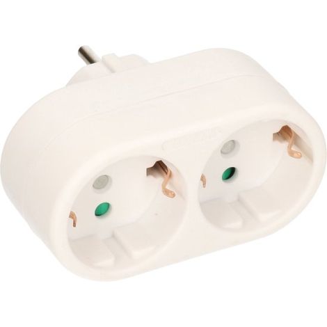 Séparateur de prise électrique - Adaptateur multiprise - Blanc - Compatible uniquement avec les prises électriques des Pays-Bas (1/5)