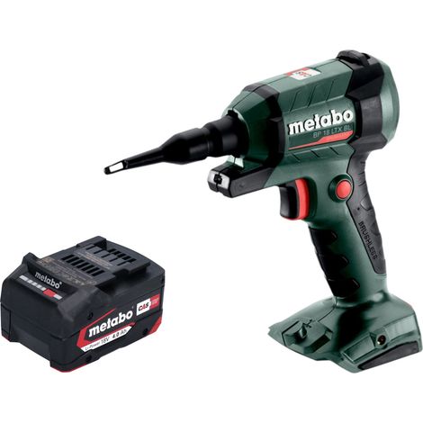 Pistola di soffiaggio a batteria Metabo BP 18 LTX BL 18 V senza spazzole + 1x batteria ricaricabile 4,0 Ah - senza caricabatterie