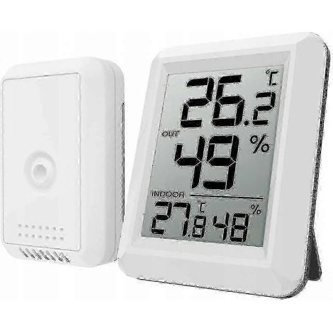 Thermomètre-hygromètre sans fil extérieur blanc intérieur