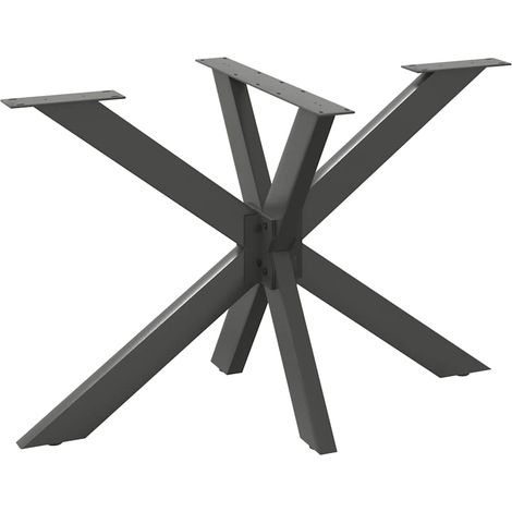Esstischbein in Spinnenform Anthrazit 120x68x(72-73) cm Stahl
