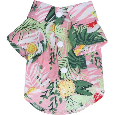 Chemise hawaïenne pour animaux de compagnie, mignon, respirant, en coton, pour chien, été, pour chats, chiens, lapins (1/5)
