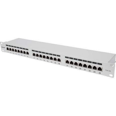 Intellinet Pannello Patch FTP 24 porte 19'' Cat6a Grigio (1/4)