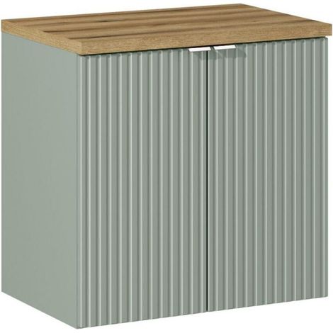 Meuble sous vasque 60 cm - A portes - Vert Roseau - Livraison gratuite