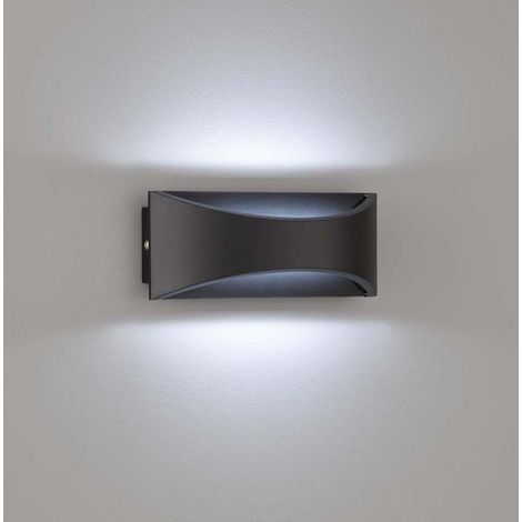 Außenwandleuchte Fassadenlampe Gartenleuchte LED Terrassenlampe Up Down schwarz