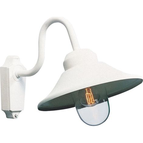 Konstsmide Vega Applique murale d'extérieur classique dôme blanc mat, IP23 (1/3)