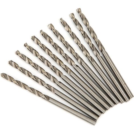 10 boîtes de forets hélicoïdaux en acier rapide à queue droite pour le perçage du bois. 2,8 mm, 10 pièces par boîte / 4241 (10 boîtes au total). Acier rapide. (1/5)