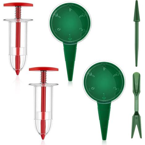 6-teiliges Sämaschinen-Set, Saatgutspender-Set, tragbare Sämaschine, Pflanzgefäß, Gartenbedarf für den Gemüseanbau