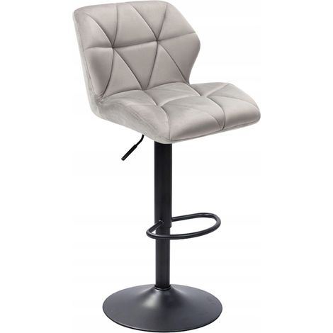 Tabouret N-62P velours gris (1/3)