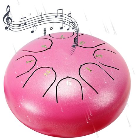 Tambour de pluie pour jardin, imperméable, instrument à pluie Ch-akra 6 pouces 12 notes, tambour météo extérieur, jeu de pluie décoratif, percussion à eau pour terrasse, set de 1 pièce (1/4)