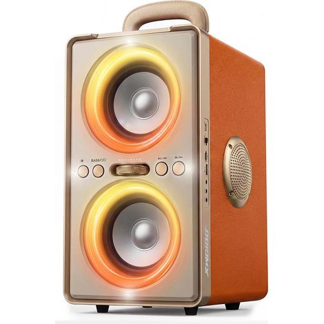 Portable Bluetooth Speaker, 240W (Peak) Party Speaker, Powerful Sound, Super Bass, 20 Hours, Stereo TWS, Ideal for Party, Camping, Beach, Home and Outdoor Activities (Orange) (1/5)
