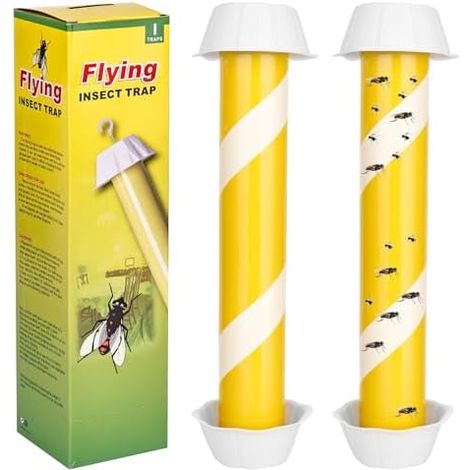 grand Fruchtfliegenfalle pour Stellen et Aufhängen Fliegenfänger Mückenfalle avec Klebestreifen Abwehr contre Mücken (1/5)