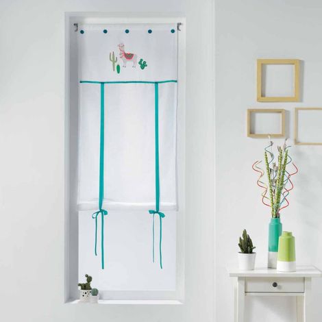 Store Voilage "Lama" 60x150cm Blanc (1/2)