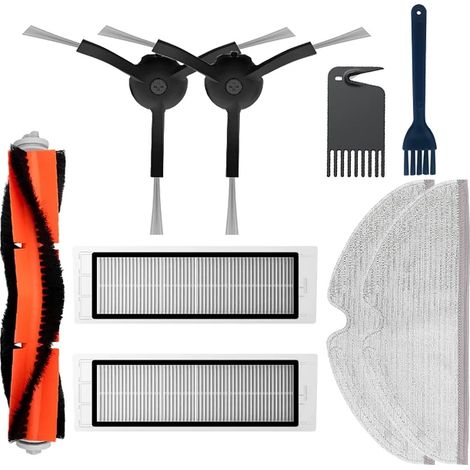 Pièces détachées pour aspirateur Xiaomi Roborock S5 S50 S51 S55 S6 S60 S6 Pure : filtre HEPA, chiffon de nettoyage, accessoires pour brosses latérales et principale