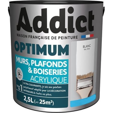 Vernice satinata multi-supporto Addict' Peinture 2.5L monocouche bianco