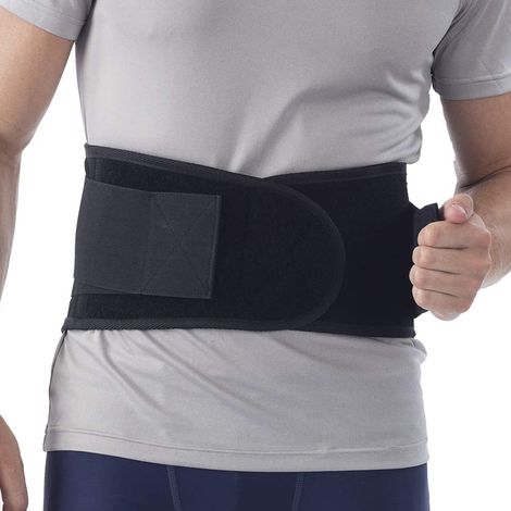 Ceinture Lombaire - Ajustable Respirante avec Bretelles Amovibles - Pour Soutien Postural et Protection du Dos - 1 Pièce (1/5)