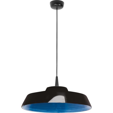 Circus Black Lampe À Suspension Led 3000K Céramique Bleue, Design Artisanal Italien, Graduable Triac, Diamètre 35Cm, Hauteur Totale 300Cm (1/2)