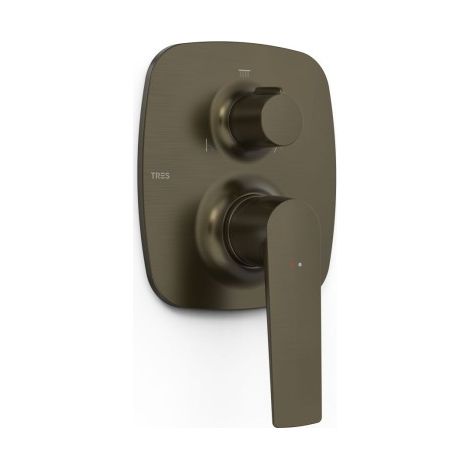 Pièce apparente pour boîtier encastré Rapid‑box 3 voies Loft Noir bronze - TRES 22227301KMB