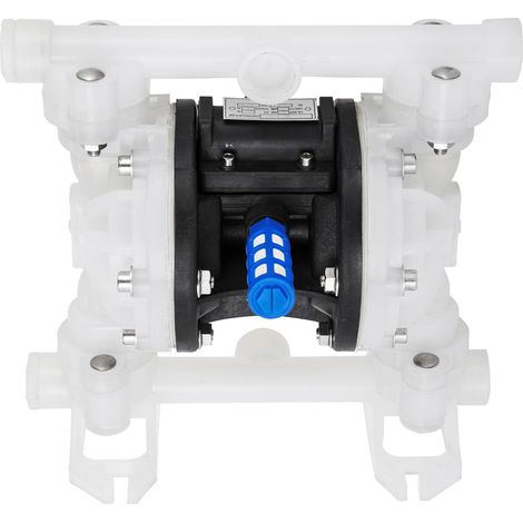 Mophorn Air Double Diaphragm Pump, 7 GPM, 100 PSI, Polypropylene, 1/2" Inlet & Outlet Ports, Air-Operated with Sealed Ball Valve, 226.4 ft Max Head, for Water Transfer (1/5)