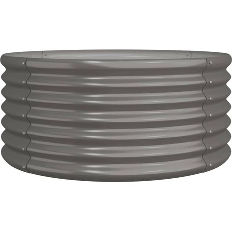 Maison Exclusive - Vaso da Giardino Acciaio Zincato 80x80x36cm Grigio (1/4)