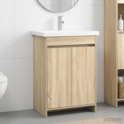 vidaXL Badezimmermöbel-Set Sonoma-Eiche 61 x 40 x 84,5 cm (1/5)