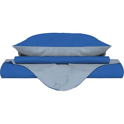 Copripiumino con Sacco e Federe Doubleface Royal/Azzurro Matrimoniale (1/5)