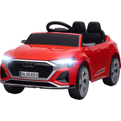 Enfants Audi Q8 e-tron Sportback Voiture électrique 12V avec télécommande, phares, klaxon, musique, rouge