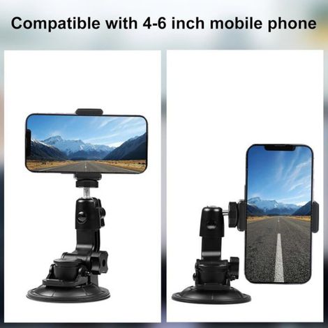 Support Ventouse Voiture Pour Caméra Gopro/Ant/Coyote/Dji Support Pour Fenêtre Et Pare-Brise De Véhicule Avec Pince Pour Téléphone (1/4)