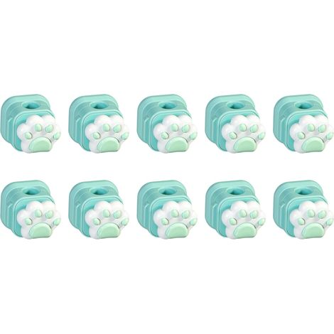 CCYKXA Vert  Lot de 10 organiseurs de câbles de bureau en forme de pattes de chats pour une fixation et une organisation sécurisées des cordons USB de type C (1/5)