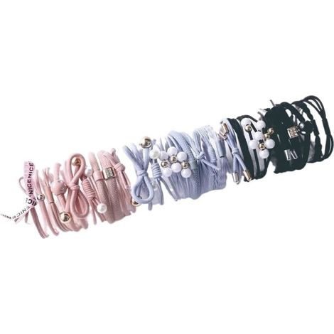 Hair Tie - 25 Pcs Elastic Ponytail Holder - For Thick Hair - Women And Girls - Assorted Styles (1/5)