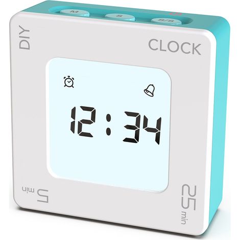 Horloge Compte à Rebours À Basculcule - Minuterie Vibrante Avec Réveil Et Fonction Snooze Par Secousse - Affichage À 4 Panneaux - 1 Pièce (1/5)