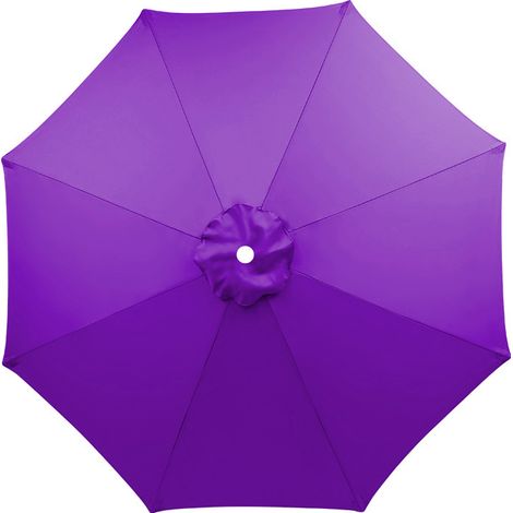 Ersatzbezug für 3-Meter-Sonnenschirm mit 8 Streben, wasserdicht, UV-beständig, Ersatzstoff, waschbar, atmungsaktiv, lila (Streben nicht enthalten)