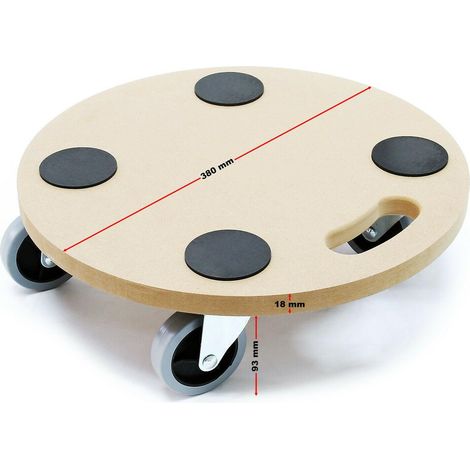 Carrello trasporto su ruote per mobili in lamiera MDF 38 cm 250 kg 160000765