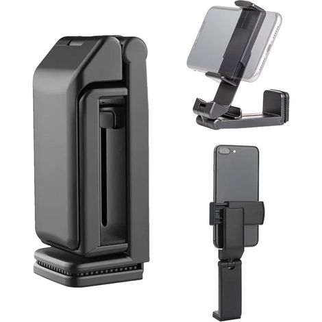Support mural pour téléphone - Support de téléphone - Support de voyage - Support de chaise - Support de bureau - Pliable - Réglable - Pivotant Noir (1/5)