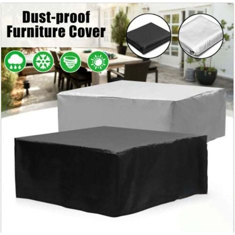 Baignoire spa piscine intérieure et extérieure couverture étanche et anti-poussière, housse de protection contre les feuilles, housse de protection pour table et chaise，argent，23123130cm (1/3)
